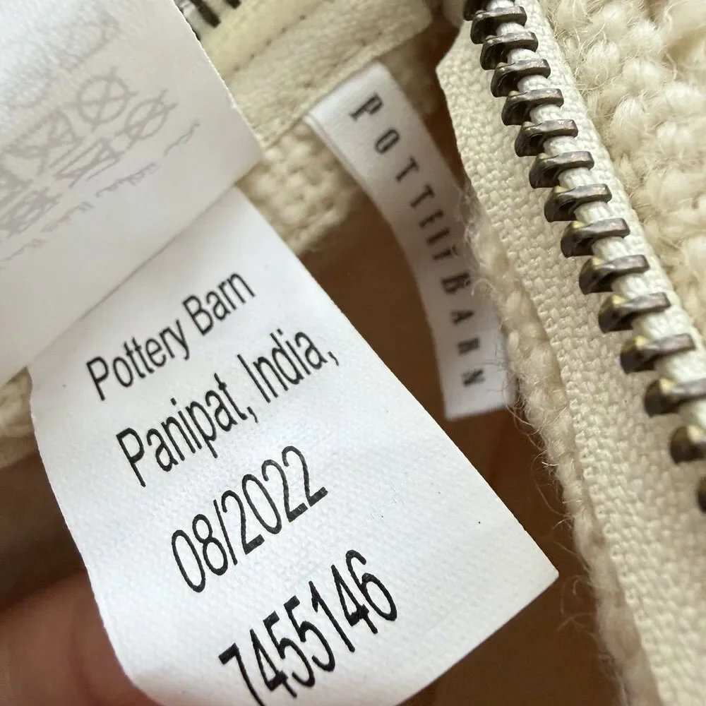 Pottery Barn Pillow Cover 24 x 24 Rimbley Faille House De Caussin Lined NWT
